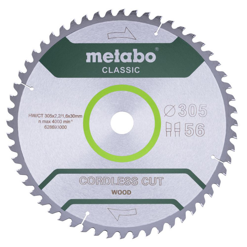 Metabo Cordless cut wood - classic, 305x30 Z56 WZ 5° (628693000) - зображення 1