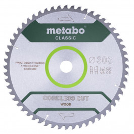 Metabo Cordless cut wood - classic, 305x30 Z56 WZ 5° (628693000)