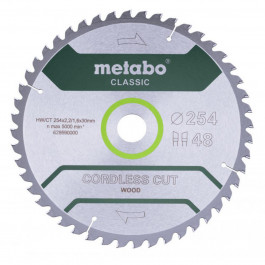 Metabo Cordless cut wood - classic, 254x30 Z48 WZ 5° (628690000)