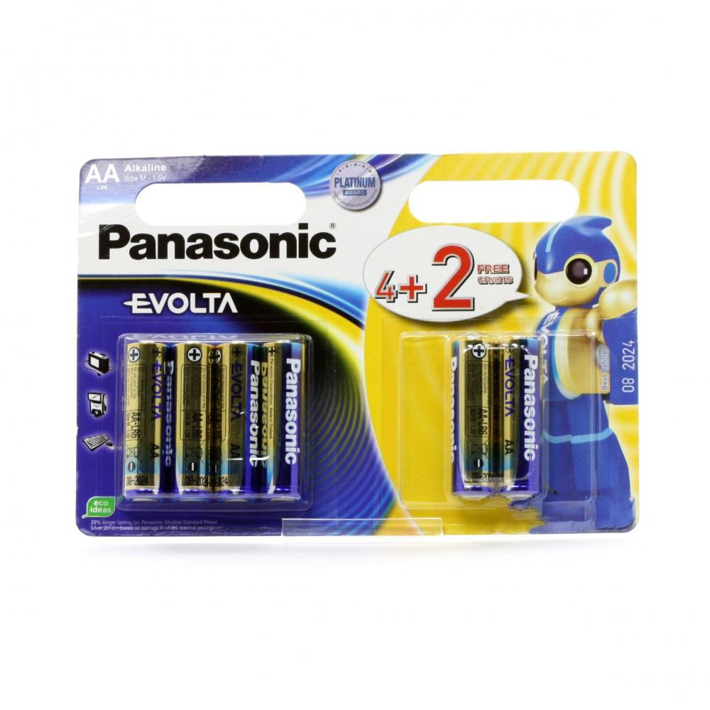 Panasonic AA bat Alkaline 4+2шт EVOLTA (LR6EGE/6B2F) - зображення 1