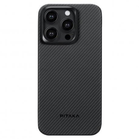 Pitaka MagEZ Case 4 Twill 600D Black/Grey for iPhone 15 Pro (KI1501PA) - зображення 1