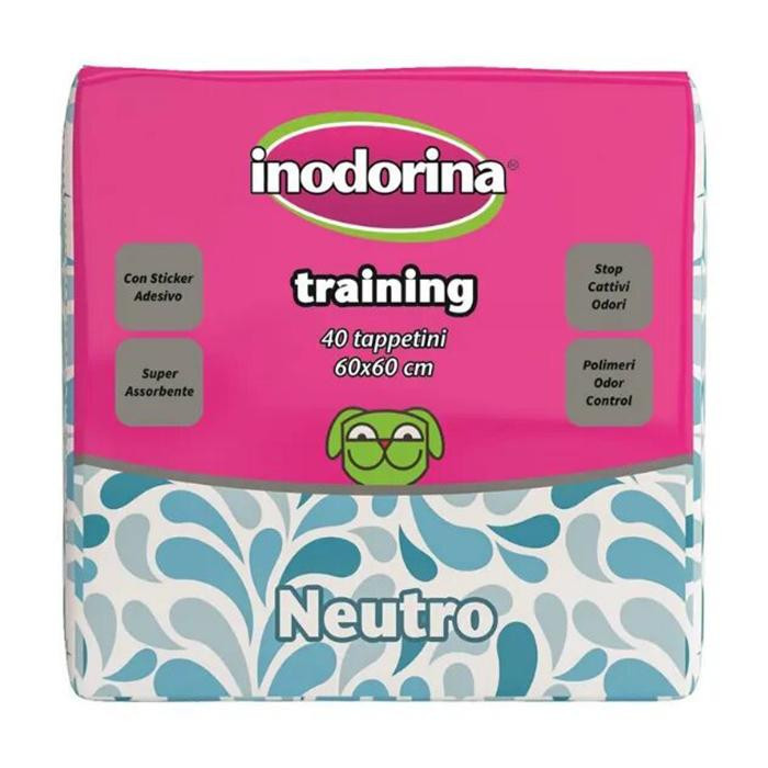 Inodorina Пелюшки для тварин  Training Neutro з нейтральним запахом 60 х 60 см 40 шт (8031398129341) - зображення 1
