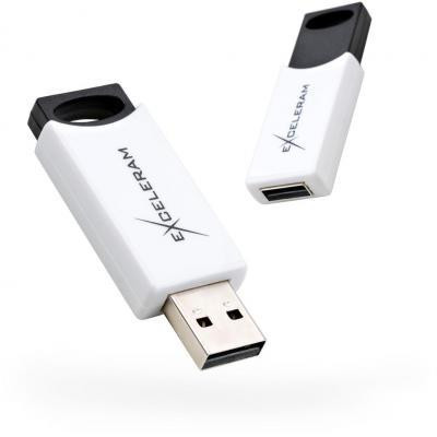 Exceleram 64 GB H2 Series White/Black USB 2.0 (EXU2H2W64) - зображення 1