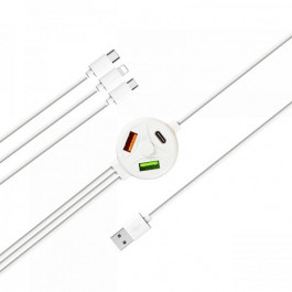 XoKo USB - 2X USB PD - Lightning/Micro USB/USB Type-C White (SC-3300)