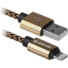 Defender ACH01-03T PRO USB2.0 AM/Apple Lightning Gold 1m (87806) - зображення 3