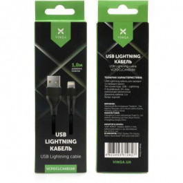 Vinga USB 2.0 AM to Lightning Black 1m (VCPDCLCANB1BK)