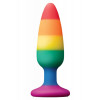 Dream toys Радужная анальная пробка COLOURFUL LOVE RAINBOW ANAL PLUG MEDIUM (DT21743) - зображення 1