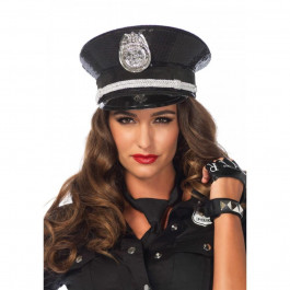 Leg Avenue Поліцейський капелюх  Sequin Cop Hat O/S (A1956)