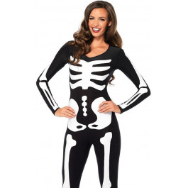   Leg Avenue Womens Skeleton Bodysuit Halloween Size S (LA85346S)