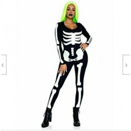   Leg Avenue Womens Skeleton Bodysuit Halloween (LA85346M)