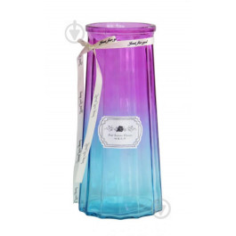 Yiwu Ваза стеклянная розово-голубая Crystal Molly 25 см (83000308/4_YBCG-MT-7)