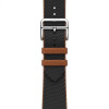 Hermes Ремінець Apple Watch  42/44/45/49mm Noir/Gold Twill Jump Single Tour (MTHH3) - зображення 1