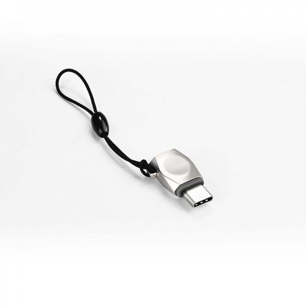 Hoco UA8 Micro USB to USB Type-C Silver - зображення 1