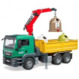 Bruder Грузовик MAN TGS с манипулятором и мусорными контейнерами (03753)