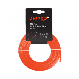 Dnipro-M Волосінь для тримера Dnipro-M кругла 15 м 2.0 мм (41564001)