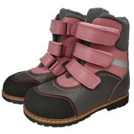 Ortop Зимние кожаные ортопедические ботинки для девочки, с супинатором  312-Pg, размер 30