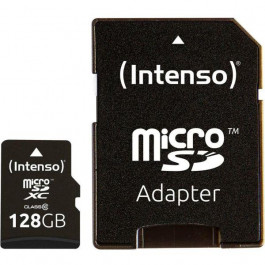 Intenso 128 GB MicroSDXC Class 10 + SD-адаптер (3413491)
