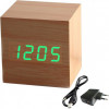 UFT Часы-будильник Wood Clock Green - зображення 1