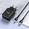 Hoco N5 Favor 20W PD+QC3.0 + USB Type-C to Lightning Black - зображення 4