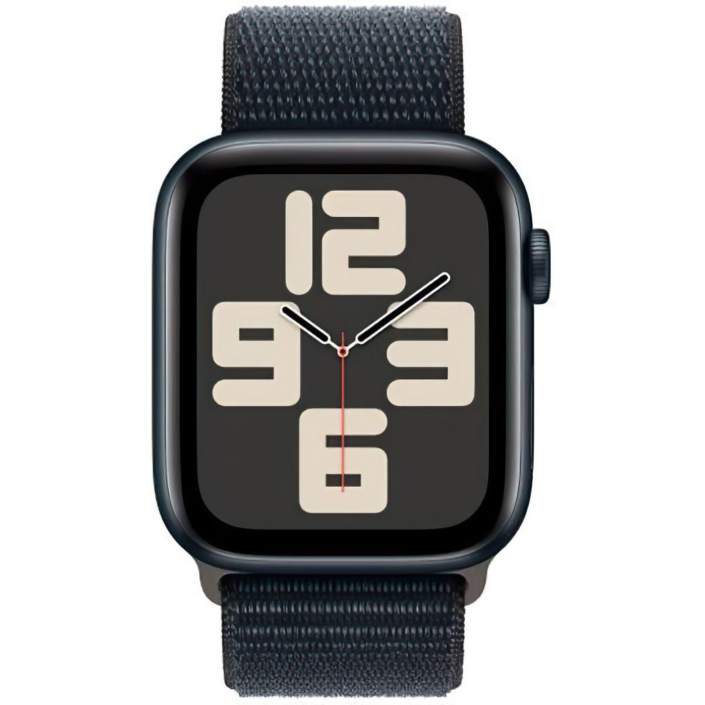 Apple Watch SE 2 GPS 44mm Midnight Aluminium Case with Midnight Sport Loop (MREA3) - зображення 1