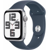 Apple Watch SE 2 GPS 40mm Silver Aluminium Case with Storm Blue Sport Band M/L (MRE23) - зображення 1