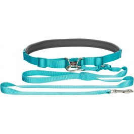 Trixie Waist Belt with Lead S-M - поводок с поясным ремнем для бега с собакой, океан/графит (12765)