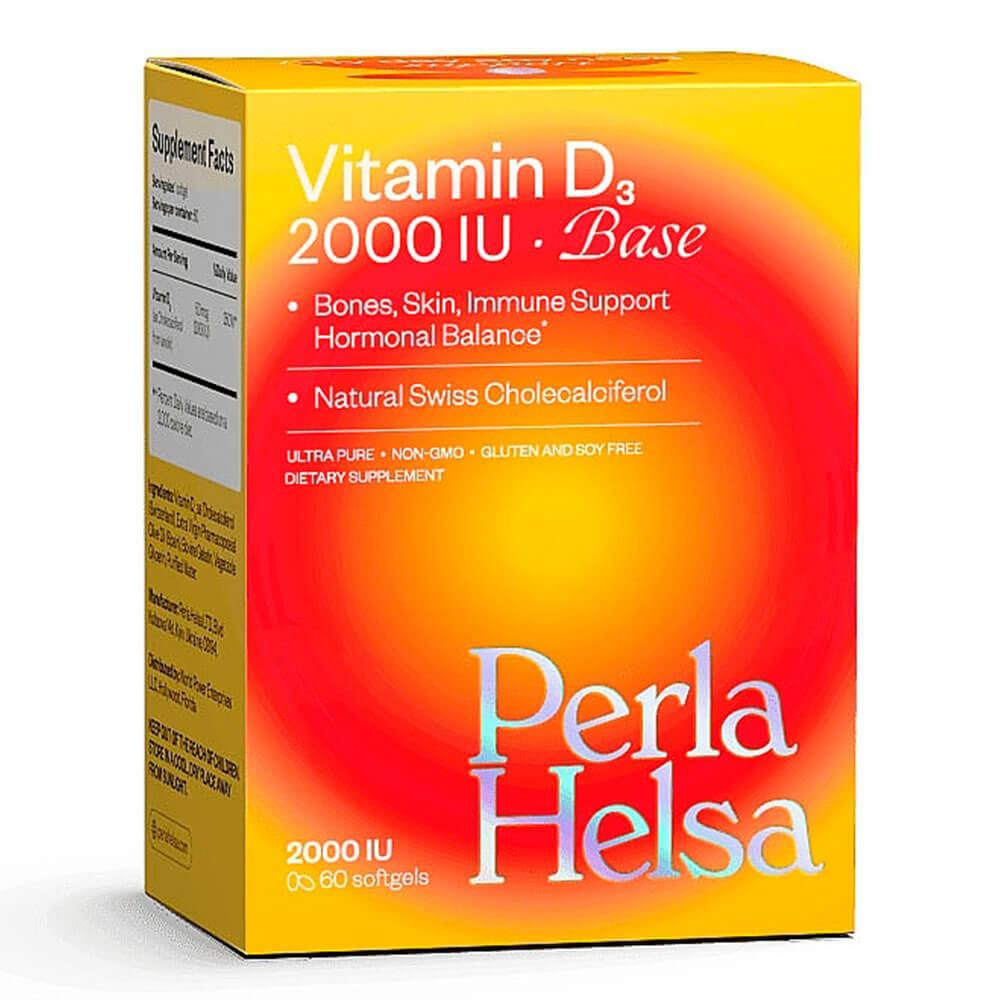 Perla Helsa Витамин Д3 Base, 2000 МЕ, 60 капсул, - зображення 1