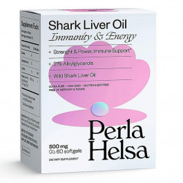 Perla Helsa Акулий жир с алкилглицеролами, 500 мг, 60 капсул,