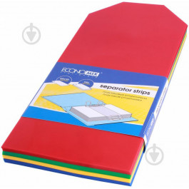 ECONOMIX Роздільник сторінок  240х105 мм , пластик, кольоровий, 100 шт (E30810)