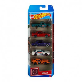   Hot Wheels Datsun 620 / Nissan Skyline GT / Skyline HT / Silvia / Fairlady Nissan HLY73 Red 5 шт