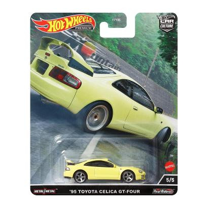 Hot Wheels 95 Toyota Celica GT-Four Car Culture Mountain Drifters 1:64 HCJ82 Bright Yellow - зображення 1