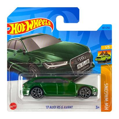 Hot Wheels 17 Audi RS 6 Avant Wagons 1:64 HKH69 Green - зображення 1