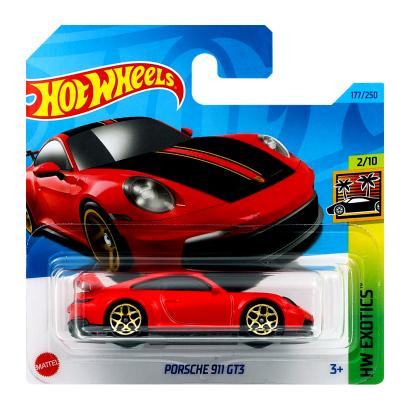 Hot Wheels Porsche 911 GT3 Exotics 1:64 HKH97 Red - зображення 1