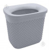 Ucsan Plastik Корзина для сміття  DROP 2 л сірий металік 113605.2 (8691459115104) - зображення 1