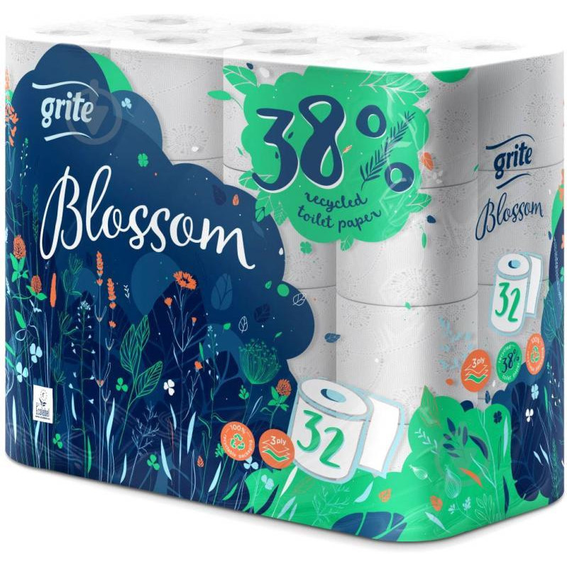 Grite Туалетний папір  Blossom тришаровий 32 шт. (4770023346787) - зображення 1