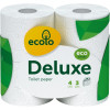 Ecolo Туалетная бумага Deluxe 3 слоя 4 шт. Белая (4820202890324) - зображення 1