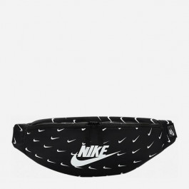Nike Сумка на пояс чорна із принтом бренду  Heritage DM2161-010