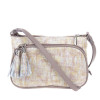 Assa Шкіряна жіноча сумочка  1050м-4 тауп з тисненням "Льон" - зображення 2