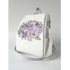 Alba Soboni Жіночий рюкзак з екошкіри білий з принтом  222332-133196 - зображення 3