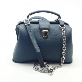 Silver Taurus Жіноча шкіряна сумка - саквояж  7600 темно-синя