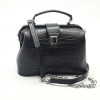 Silver Taurus Жіноча шкіряна сумка - саквояж  7594 чорна з тисненням під крокодила - зображення 1