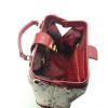 Silver Taurus Жіноча шкіряна сумка - саквояж  7597 біло-бордова з квітковим принтом - зображення 2