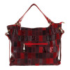 Assa Шкіряна сумка жіноча червона "печворк"  888 - зображення 3