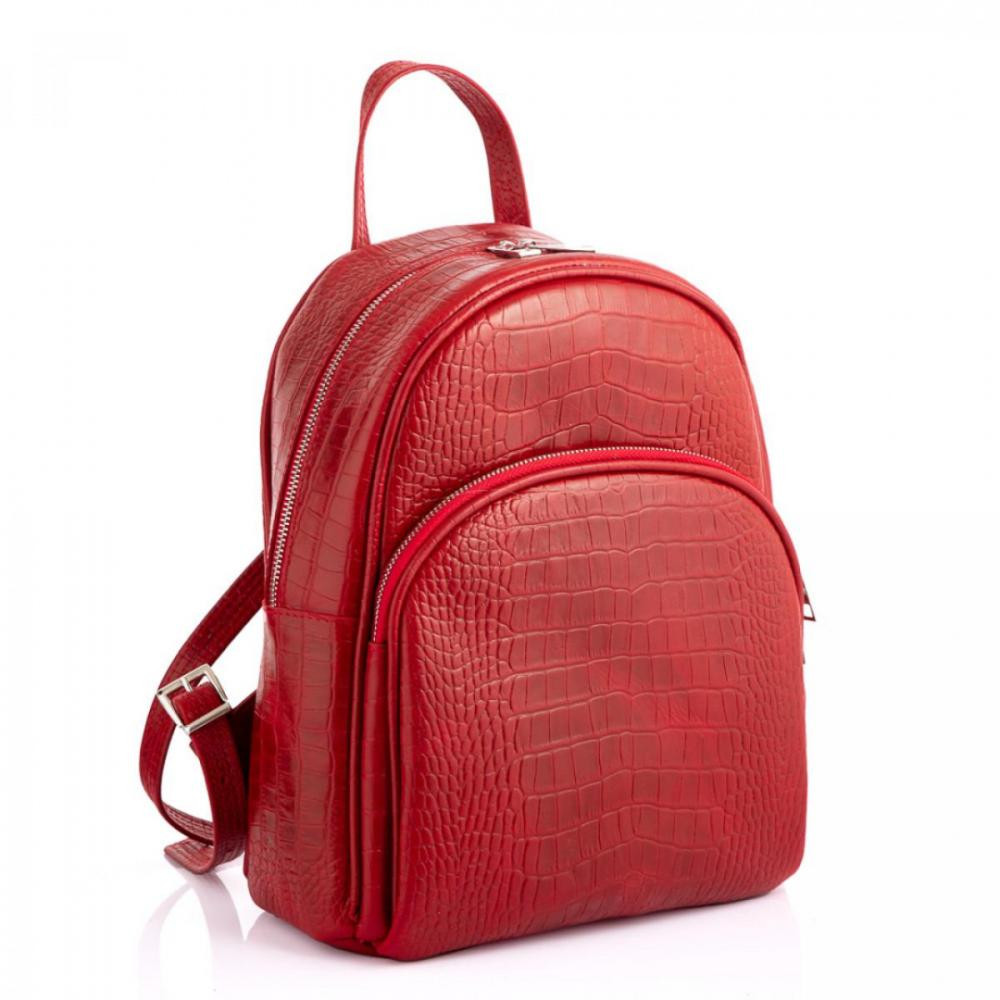 Newery Шкіряний жіночий рюкзак червоного кольору  N3061CRR - зображення 1