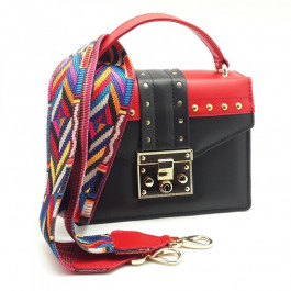 Silver Taurus Жіноча шкіряна сумочка  7130 чорна-червона