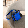 Firetto Сумка-клатч через плече  Флоррі ZL00052-1 жіноча шкіряна чорна флотар + синій замш - зображення 7