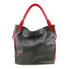 Assa Шкіряна сумка жіноча чорна з червоною обробкою  982-1 - зображення 2