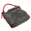 Assa Шкіряна сумка жіноча чорна з червоною обробкою  982-1 - зображення 4