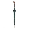 Pasotti Ombrelli Парасолька-тростина  478 BRUCE -5 114 темно-зелений в смужку з ручкою у вигляді голови Качки - зображення 2