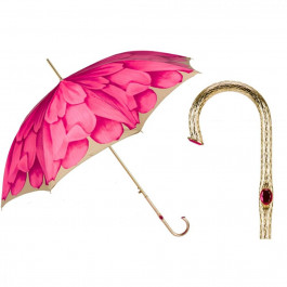 Pasotti Ombrelli Парасоля-тростина  460 21065-30 P5 рожево-бежева ручної роботи з квіткою Далія